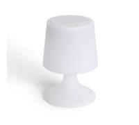LEDKIA LIGHTING Lámpara de Mesa Exterior LED RGBW Portátil con Altavoz Bluetooth y Batería USB Recargable Uyoga Blanco