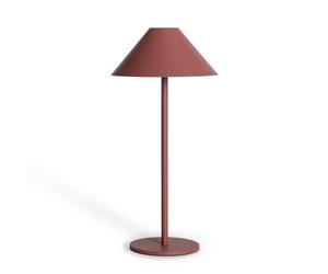 LEDKIA LIGHTING - Lámpara de Mesa LED Portátil | Batería USB Recargable | Diseño Prisma Moderno | Luz Regulable 3W 240lm | Uso Exterior e Interior, Terracota, Metal