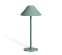 LEDKIA LIGHTING - Lámpara de Mesa LED Portátil | Batería USB Recargable | Iluminación 240 lm | Potencia 3W | Diseño Moderno Prisma | Uso en Interiores y Exteriores, Verde Celadón, Metal