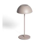 LEDKIA LIGHTING - Lámpara de Mesa LED Portátil | Batería USB Recargable | Potencia 2W | Protección IP44 | Diseño Moderno y Elegante | Uso Interior/Exterior, Topo, Metal