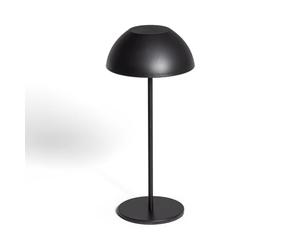 LEDKIA LIGHTING - Lámpara de Mesa LED Portátil | Batería USB Recargable | Potencia 2W | Protección IP44 | Diseño Moderno | Dimensiones Compactas, Negro, Metal