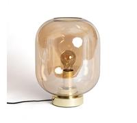 LEDKIA LIGHTING Lámpara de Mesa Metal y Cristal Nélida Ámbar