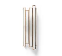 LEDKIA LIGHTING Lámpara de Pared de Metal y Cristal Bredos Dorado E14