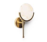 LEDKIA LIGHTING Lámpara de Pared de Metal y Cristal Frome Dorado E14