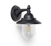 LEDKIA LIGHTING Lámpara de Pared Exterior de Aluminio Klasik Negro E27