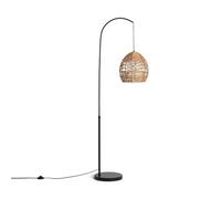 LEDKIA LIGHTING Lámpara de Pie Beyawo 1660x450x300 mm Natural E27 Casquillo Gordo Cuerda de Cáñamo Decoración Salón, Habitación, Dormitorio