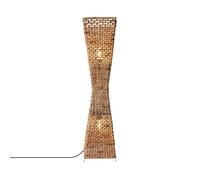 LEDKIA LIGHTING - Lámpara de Pie Bijie | Diseño Boho-Chic | Hecha a Mano con Fibras Naturales | Compatible con 2 Bombillas E27 | Ideal para Salón, Dormitorio, Natural