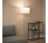 LEDKIA LIGHTING - Lámpara de Pie Duque | Metal y Tela | Elegante y Versátil | Ideal para Sala, Dormitorio u Oficina | Apta para Bombilla E27, Blanco, Metal