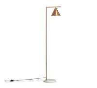 LEDKIA LIGHTING Lámpara de Pie Mármol y Metal Tinos Dorado E27