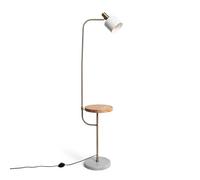 LEDKIA LIGHTING Lámpara de Pie Metal y Mármol Dafne Blanco E27