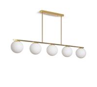 LEDKIA LIGHTING Lámpara de Techo Metal y Cristal Moonlight Boqor Dorado E27