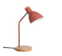 LEDKIA LIGHTING Lámpara Flexo Escritorio Aluminio y Madera Luxo Terracota E14