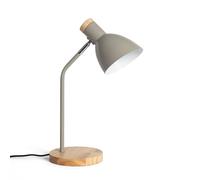 LEDKIA LIGHTING Lámpara Flexo Escritorio Aluminio y Madera Luxo Verde Camo E14