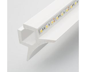 LEDKIA LIGHTING - Moldura para 2 Tiras LED | 2m de Arco | Iluminación Decorativa y Difusa | Fácil Instalación | Ideal para Esquinas, Blanco, Plástico