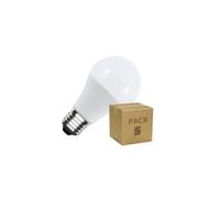 LEDKIA LIGHTING Pack 5 Bombillas LED 12/24V E27 10W 1000 lm A60 No Flicker 3000K Blanco Cálido E27