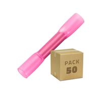 LEDKIA LIGHTING Pack 50 Unidades Terminal de Empalme Termoretráctil BHT 1,25 Rojo