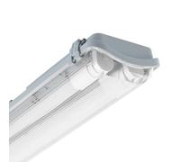 LEDKIA LIGHTING - Pantalla Estanca Slim para 2 Tubos LED (NO incluidos) | Protección IP65 | Uso Interior y Exterior | Resistente al Agua y Polvo | Conexión Lateral, Policarbonato