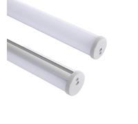 LEDKIA LIGHTING Perfil Aluminio Colgante Redondo 2m para Tira LED hasta 16 mm Aluminio 2 m Blanco traslúcido