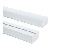 LEDKIA LIGHTING Perfil Aluminio Colgante XL para Tira LED hasta 45 mm Blanco 2 m Blanco traslúcido