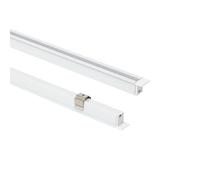 LEDKIA LIGHTING Perfil Aluminio Empotrable 2m para Tira LED hasta 6 mm Blanco 2 m Semi-transparente