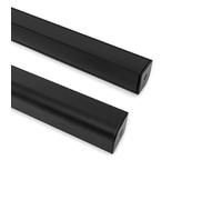 LEDKIA LIGHTING Perfil Aluminio Esquina Triangular 2m para Tira LED hasta 20mm Negro 2 m Semi-transparente