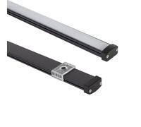LEDKIA LIGHTING Perfil Aluminio Estanco IP65 Superficie 2m para Tira LED hasta 8 mm Negro 2 m Semi-transparente