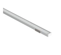 LEDKIA LIGHTING Perfil Aluminio Superficie 1m con Tapa Translúcida para Tiras LED hasta 10 mm Tapa Traslúcida