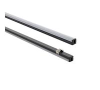 LEDKIA LIGHTING Perfil Aluminio Superficie 2m para Tira LED hasta 6 mm Negro 2 m Semi-transparente