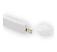 LEDKIA LIGHTING Perfil Neón SFLEX 12x20 Superficie/Empotrable Curva Lateral para Tira LED IP20 hasta 10 mm 2 m
