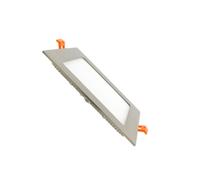 LEDKIA LIGHTING Placa LED 12W Cuadrada Foco Downlight Empotrable Plano Corte 155x155 mm Silver 4000K Blanco Neutro