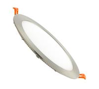 LEDKIA LIGHTING Placa LED 15W Circular Foco Downlight Empotrable Plano Corte Ø 170 mm Silver 6000K Blanco Frío