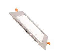 LEDKIA LIGHTING Placa LED 18W Cuadrada Foco Downlight Empotrable Plano Corte 205x205 mm Silver 4000K Blanco Neutro