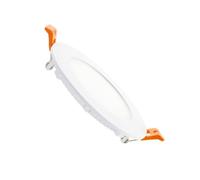 LEDKIA LIGHTING Placa LED 6W Circular Foco Downlight Empotrable Plano Corte Ø 105 mm 3000K Blanco Cálido