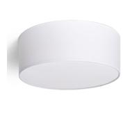 LEDKIA LIGHTING - Plafón Circular Tela Ø450 mm Korsade | Compatible con Bombillas E27 | Diseño Decorativo Versátil | Ideal para Hogar y Restaurantes, Blanco, Textil