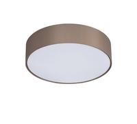 LEDKIA LIGHTING - Plafón Circular Tela Ø500 mm | Soporte hasta 3 Bombillas E27 | Ideal para Interiores | Diseño Versátil para Salas y Comedores | Marrón, Textil