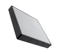 LEDKIA LIGHTING - Plafón Cuadrado Exterior Julius | IP65 | Para 2 Bombillas LED E27 | Para Jardín, Balcón, Fachada | Negro, Acrilonitrilo Butadieno Estireno