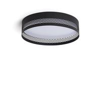 LEDKIA LIGHTING Plafón de Techo LED 30W Metal Saska S para Cocina, Comedor, Habitación Negro Mate