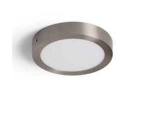 LEDKIA LIGHTING Plafón LED 18W Circular Metal Ø225 mm Silver para Cocina, Comedor, Habitación 5000K Blanco Frío