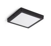 LEDKIA LIGHTING Plafón LED 18W Cuadrado Aluminio 210x210 mm Slim CCT Seleccionable Galán SwitchDimm para Cocina, Comedor, Habitación Negro