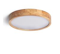 LEDKIA LIGHTING Plafón LED 20W Circular Madera Ø400 mm CCT Seleccionable Kayu para Cocina, Comedor, Habitación Madera