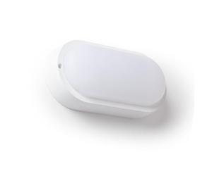 LEDKIA LIGHTING Plafón LED 25W Oval para Exterior 94x198 mm IP65 con Sensor de Movimiento y Crepuscular White 6500K Blanco Frío