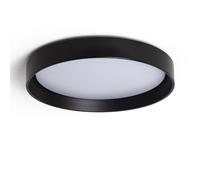 LEDKIA LIGHTING - Plafón LED 30W Circular Ø550 mm | Temperatura de Color Seleccionable (3000K, 4000K, 6000K) | 2400 lm | Negro, Metal