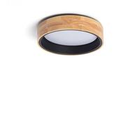 LEDKIA LIGHTING - Plafón LED Circular 15W | Temperatura de Color Seleccionable CCT | Ø370 mm | Material Duradero, Negro, Metal