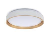 LEDKIA LIGHTING Plafón LED Kibek 24W Circular | Luz CCT 2700K-4000K | Ø390 mm | Acabado Dorado Decorativo | Lámpara de Techo para Salón, Dormitorio o Entrada | Iluminación Interior Elegante