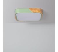 LEDKIA LIGHTING - Plafón LED para Cocina, Comedor, Habitación 18W Cuadrado | Temperatura de Color Seleccionable | 1400 lm | Dimensiones 325x325 mm | Verde Celadón