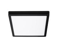LEDKIA LIGHTING Plafón LED para Cocina, Comedor, Habitación 24W Cuadrado Aluminio 280x280 mm Slim Temperatura de Color Seleccionable (Blanco Frío, Neutro, Cálido) Galán SwitchDimm Negro