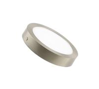 LEDKIA LIGHTING Plafón LED para Cocina, Comedor, Habitación, Baño 18W Circular Metal Ø225 mm Silver 5000K Blanco Frío