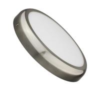 LEDKIA LIGHTING Plafón LED para Cocina, Comedor, Habitación, Baño 24W Circular Metal Ø300 mm Design Silver 4000K Blanco Neutro