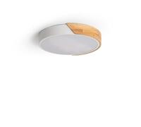 LEDKIA LIGHTING - Plafón LED para Cocina, Comedor, Habitación, Baño Circular 18W | Temperatura de Color Seleccionable | 1600 lm Flujo Luminoso | Durabilidad 40,000 Horas, Blanco, Madera