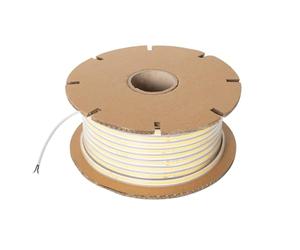 LEDKIA LIGHTING Tira LED Regulable 220V COB Autorrectificada 320 LED/m BOBINA 50m 14W/m 1120lm/m SILICONE FLEX Ancho 10mm Corte 25cm IP65 5000K Blanco Frío
